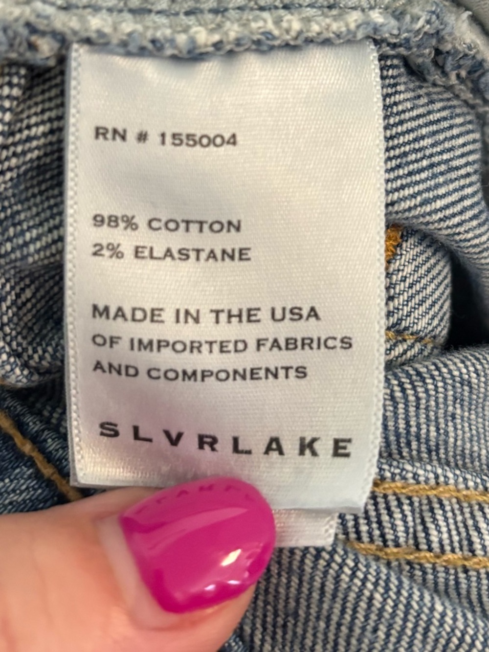 SLVRLAKE London High Rise Straight Leg Jeans in Blue Bird - Picture 8 of 10
